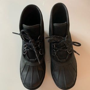 UGG black lace-up bootie